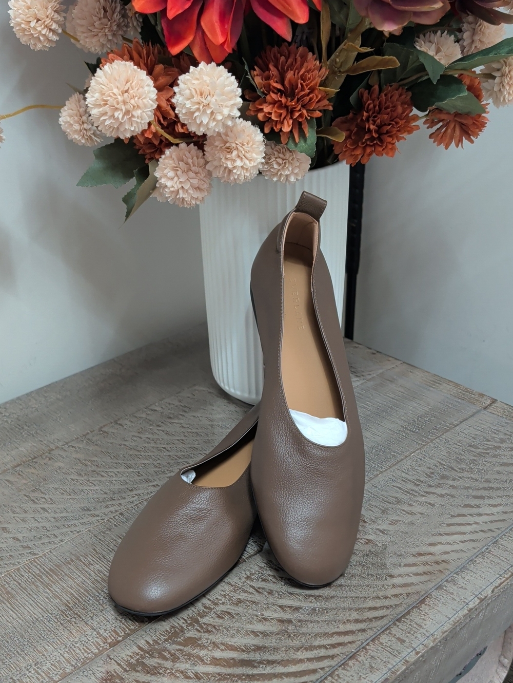 NWOT Everlane Brown Leather Ballet Flats